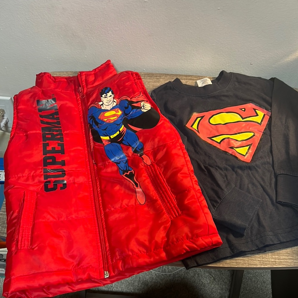 Superman boys vest and shirt set